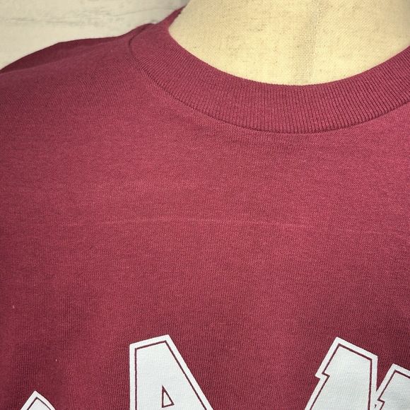 Van's Men's T-Shirt Tee Shirt Short Sleeve Varsity Captain Maroon Size Medium - Picture 5 of 8